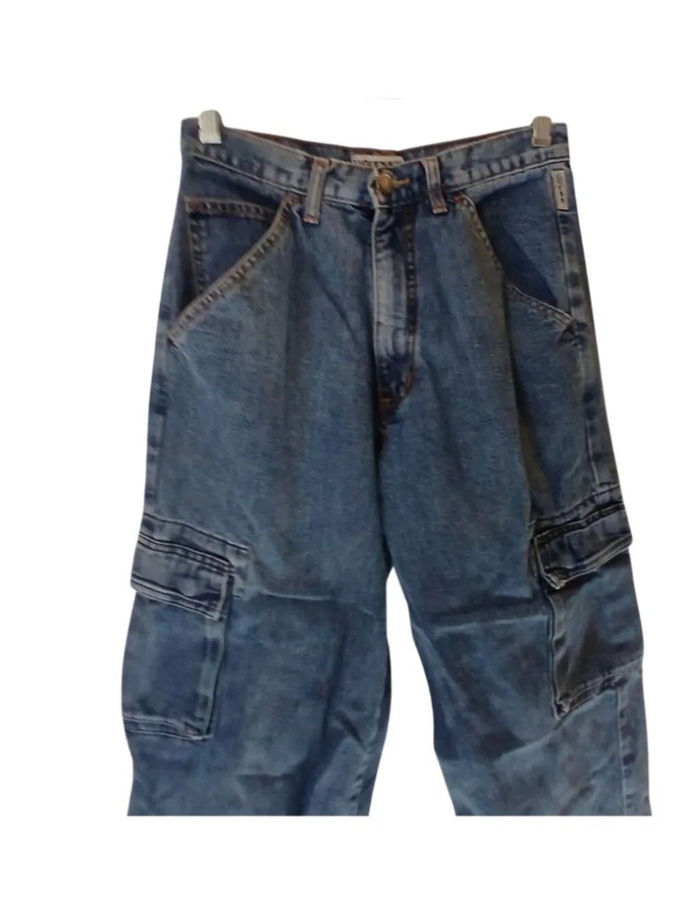 Guess Womens Denim Cargo Pants Size 29 Style 34815 100% Cotton Made USA #H-28 - Picture 7 of 14